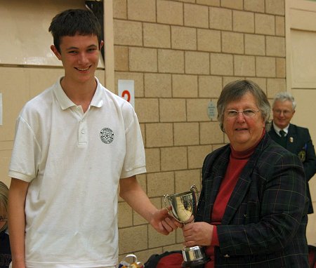 Michael receives the Regional trophy on behalf of the Southern Counties.